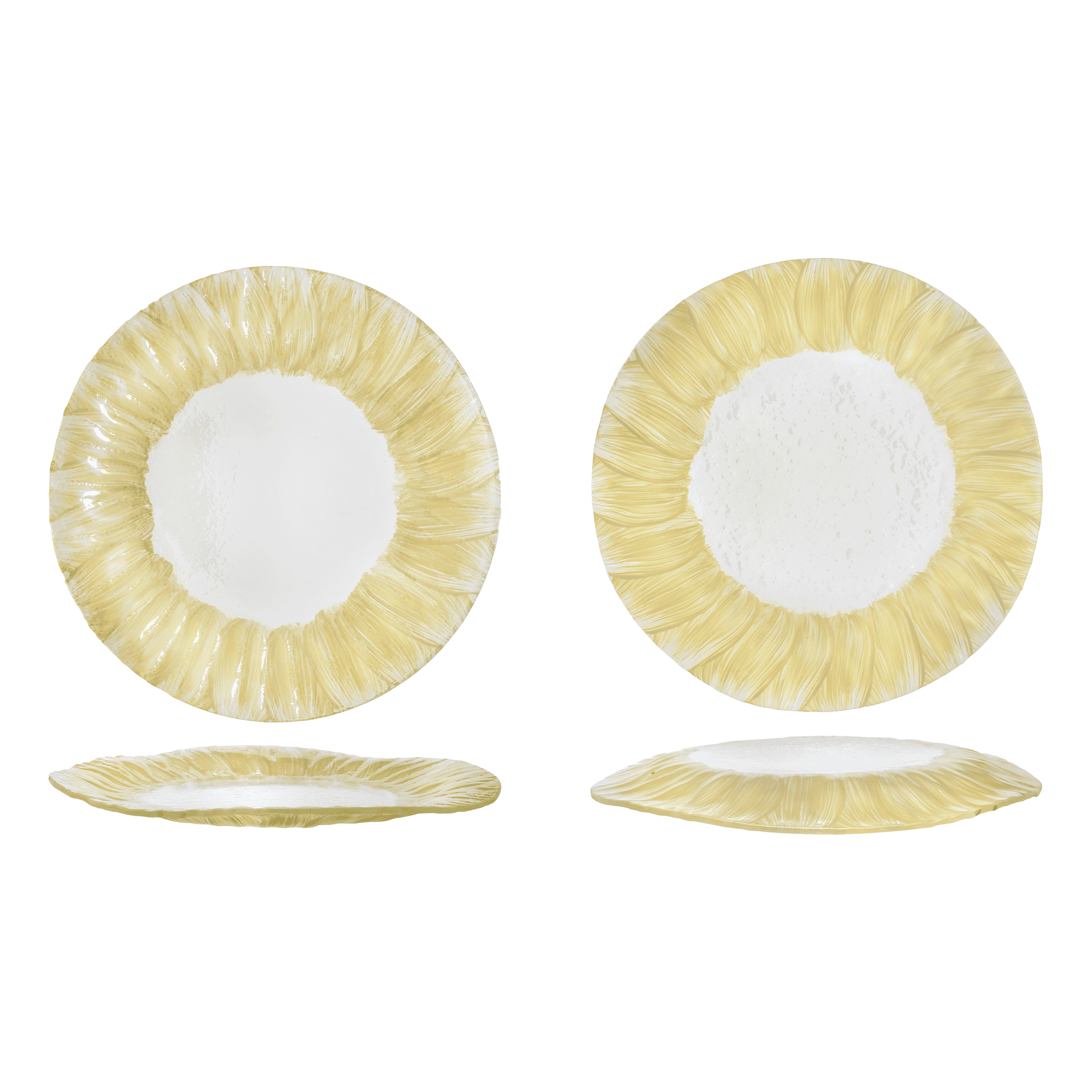 Piatto gourmet double face lipari gold cm.30x2h