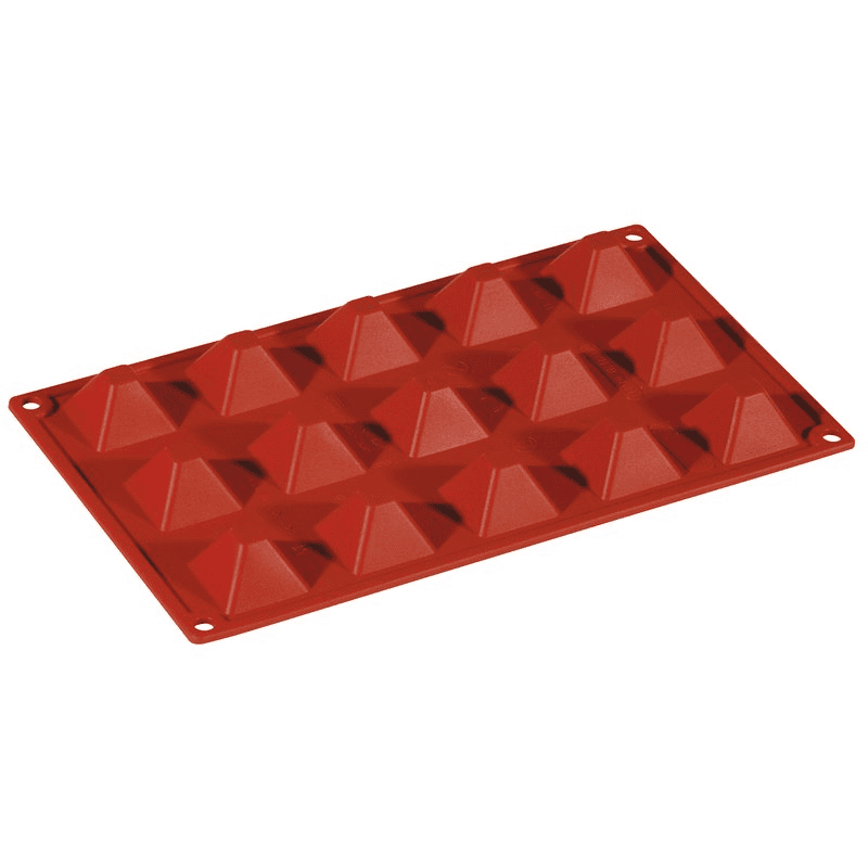 Stampo silicone 15 mini piramide mm.36x36x22h