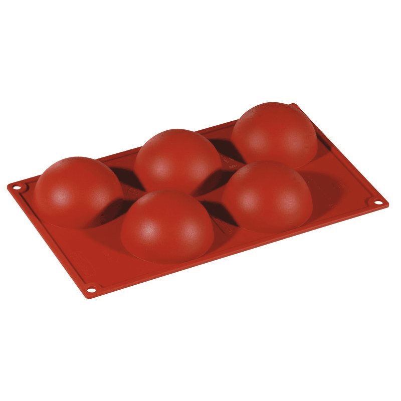 Stampo silicone 5 semisfera mm.80x40h