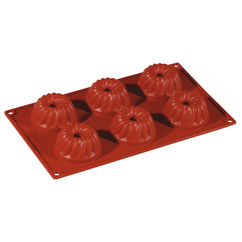 Stampo silicone 6 mini guglhupf mm.60x33h