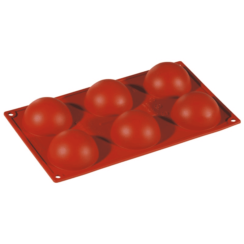 Stampo silicone 6 semisfera mm.70x35h