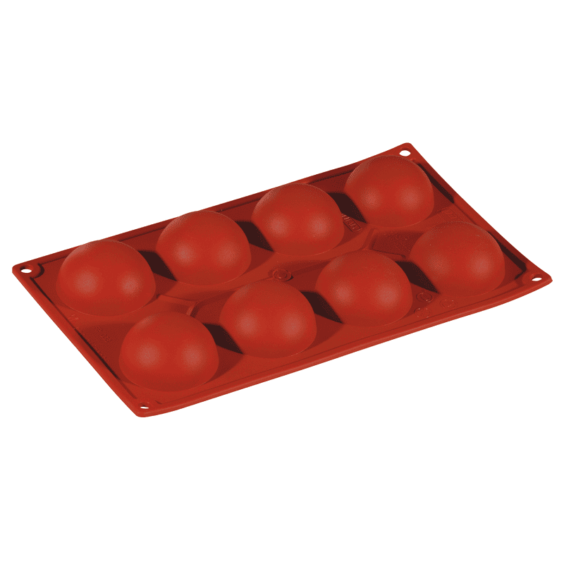 Stampo silicone 8 semisfera mm.60x30h