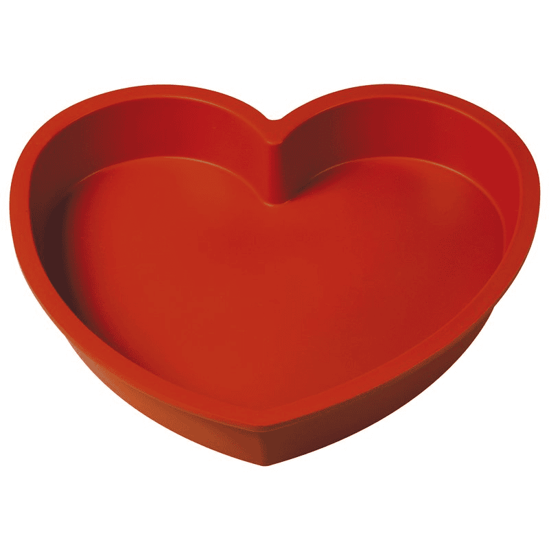 Stampo silicone tortiera cuore mm.220x218x35h