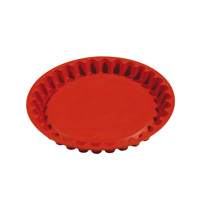 Stampo silicone tortiera tonda cannellata mm.300x30h