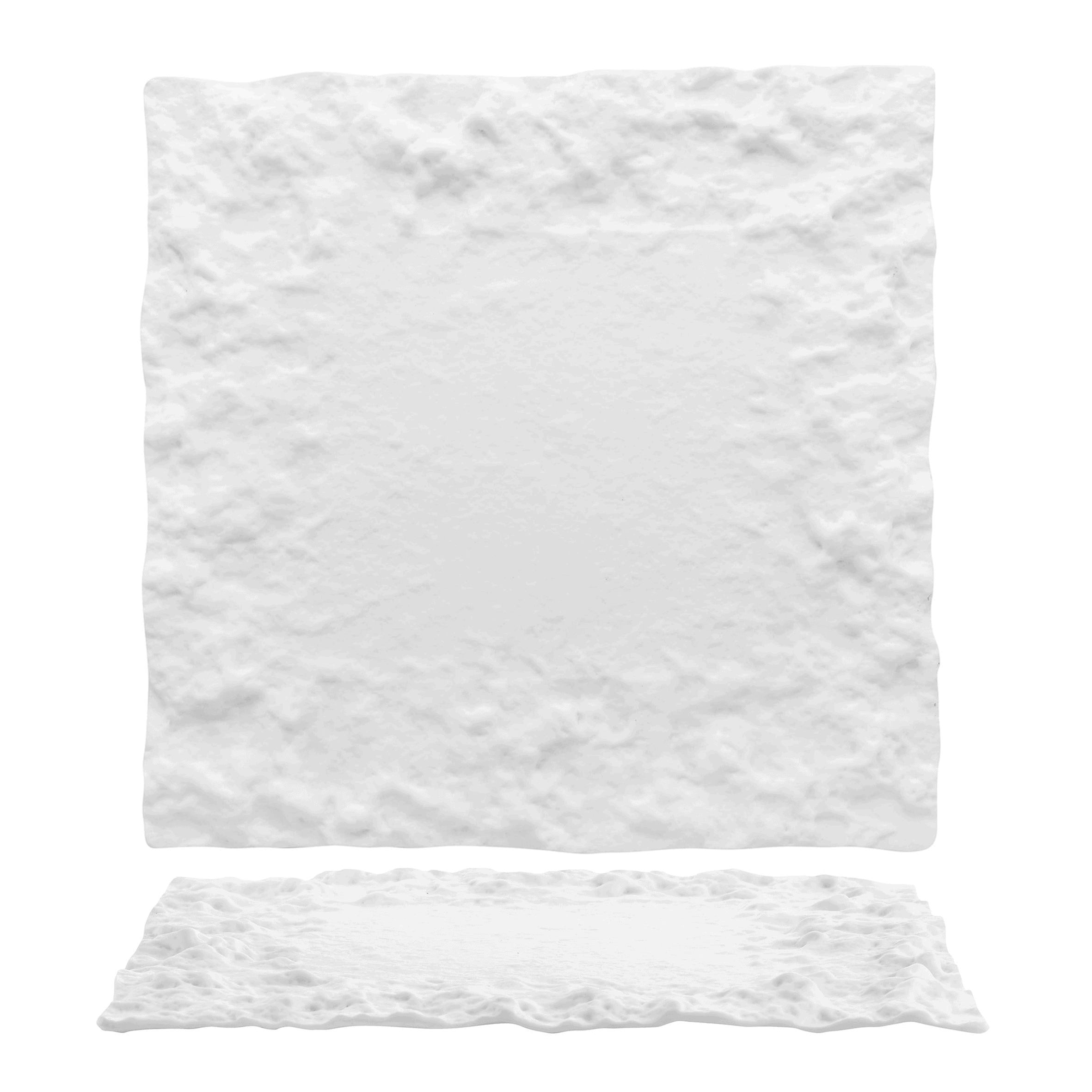 Vassoio quadrato roccia vetro cm.31×31