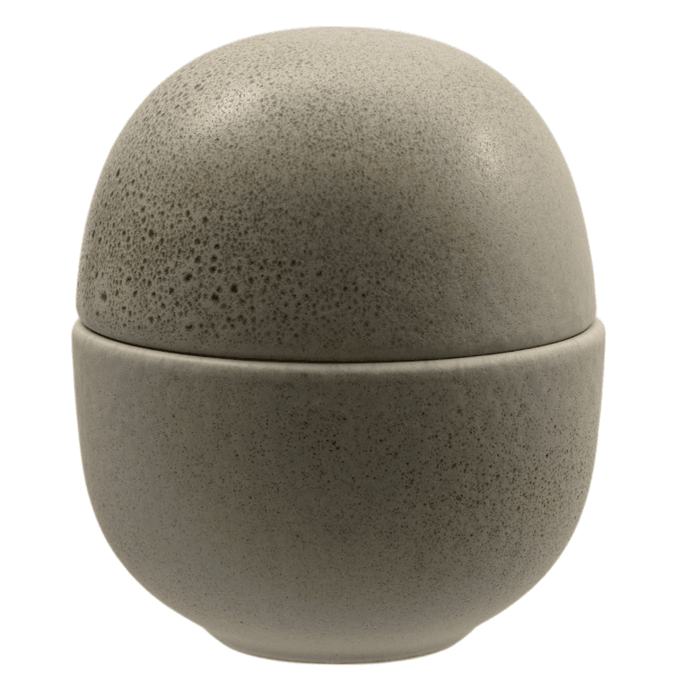 Coppetta uovo con coperchio antiqua cm.12.5x14h