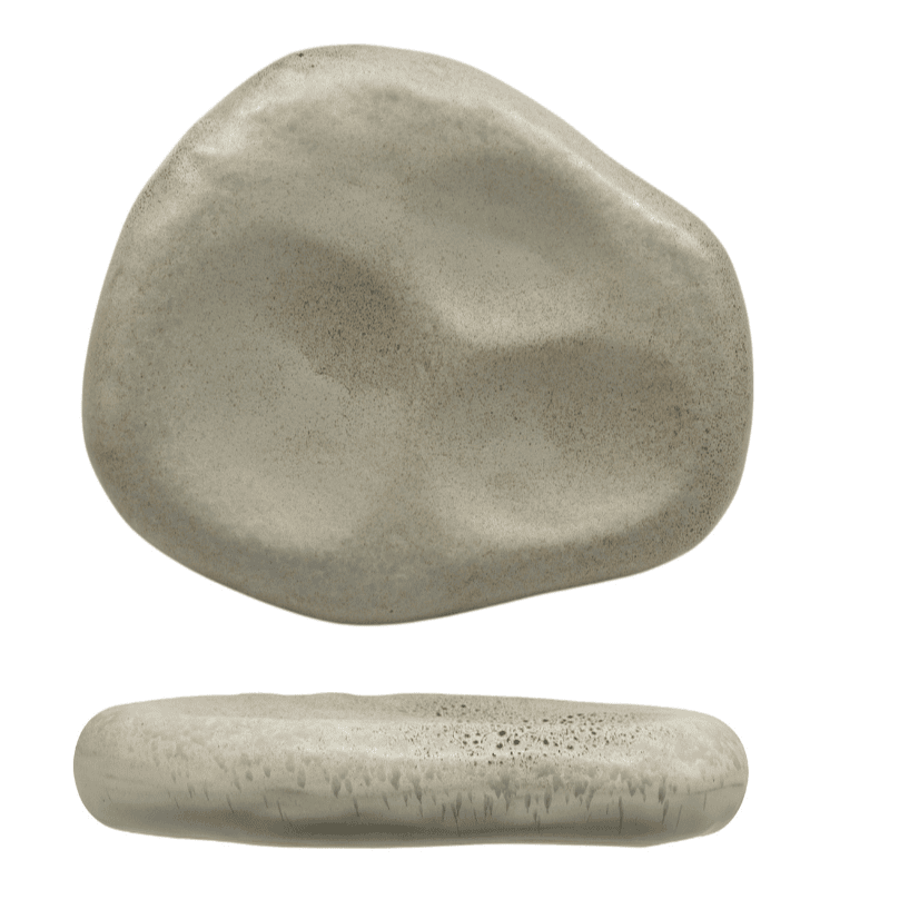 Piatto alto organic antiqua cm.26x22x5h