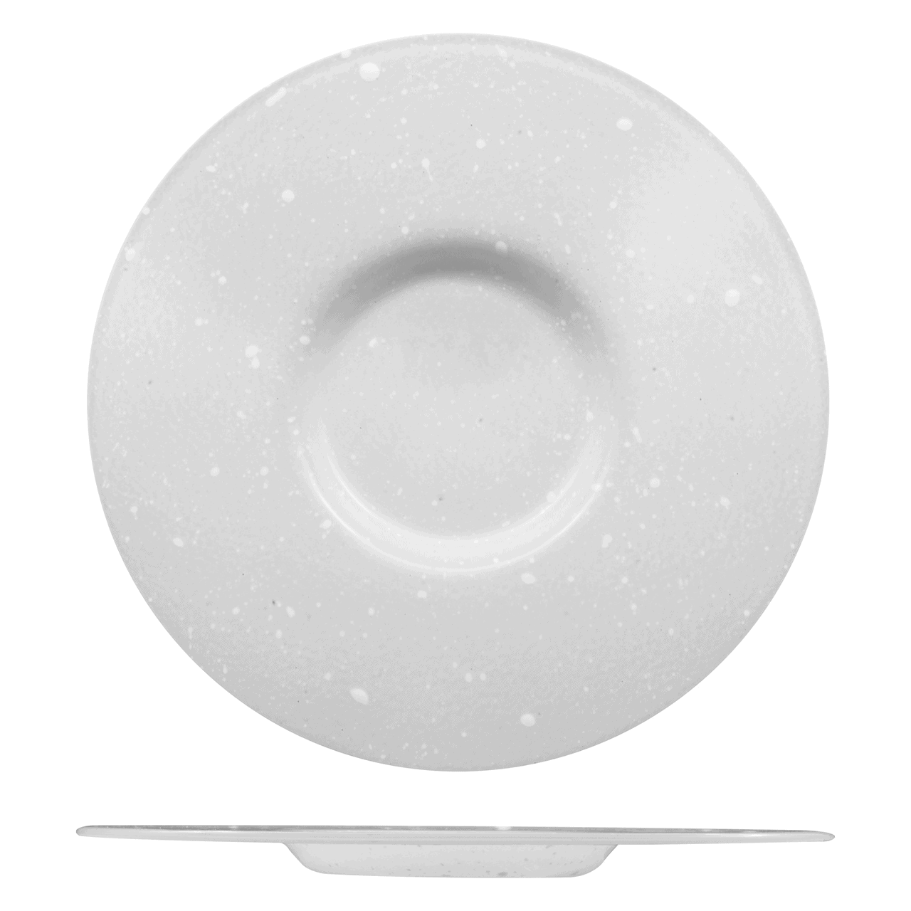 Piatto gourmet gocce bianche moving cm.30,5