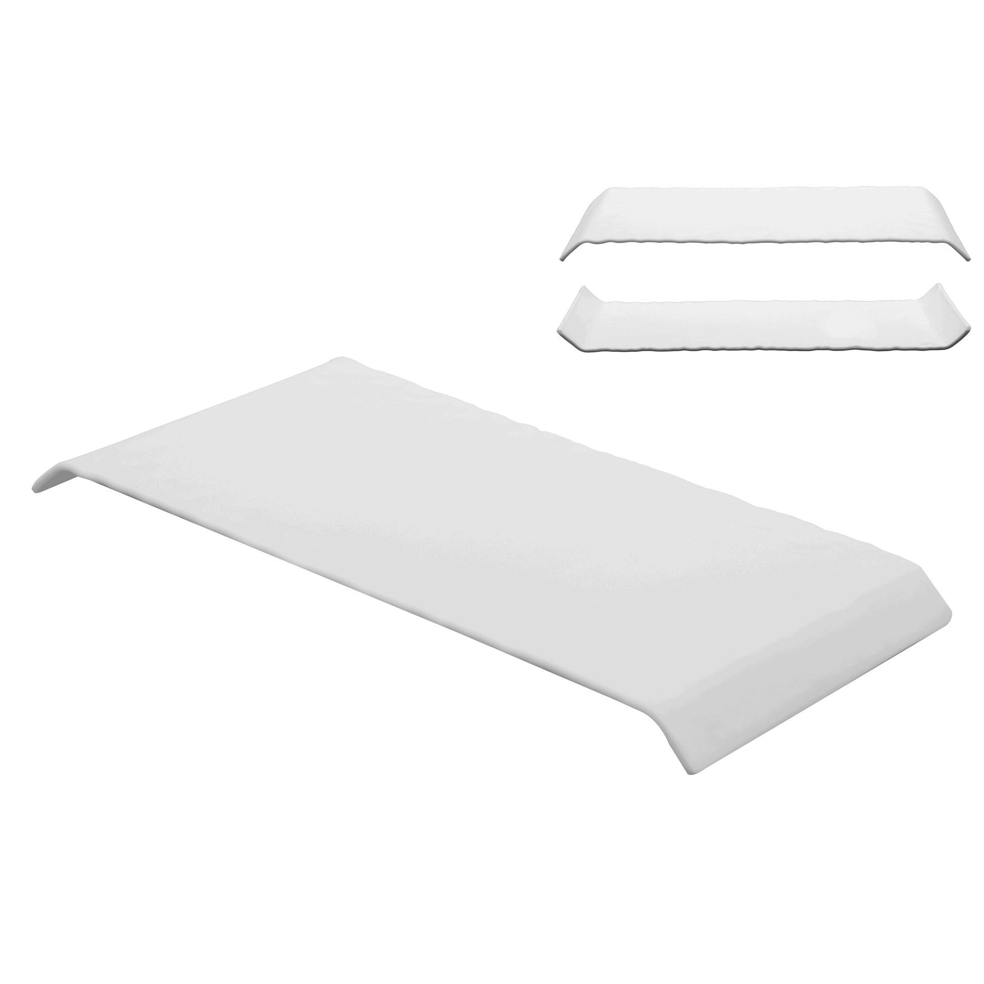 Piatto rettangolare duble-face bianco opaco kora 30×14