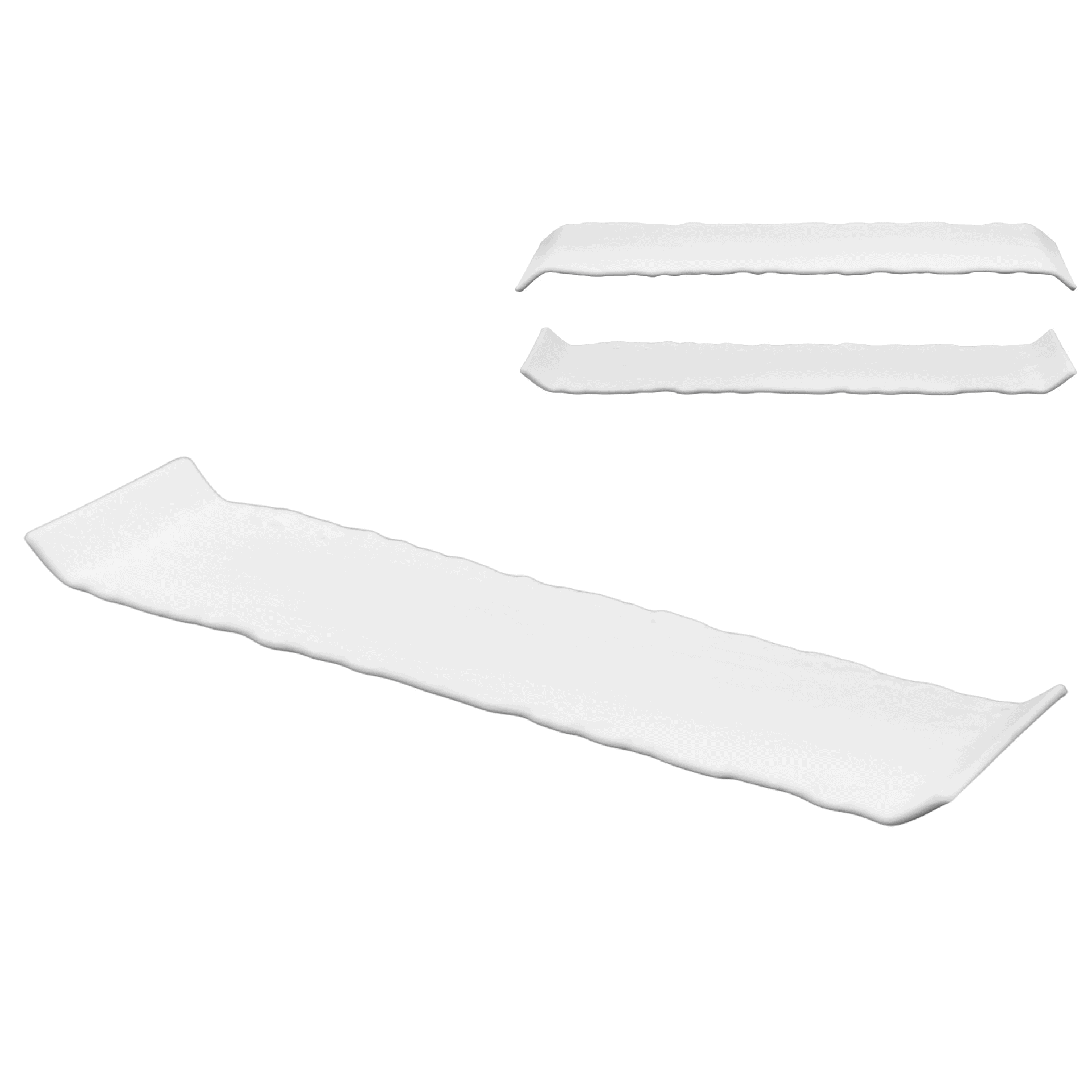 Piatto rettangolare duble-face bianco opaco kora 30×8
