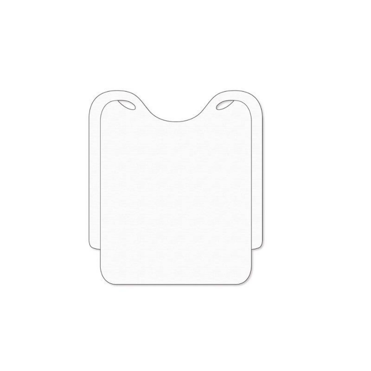 Confezione 100 bavaglione tnt bianco