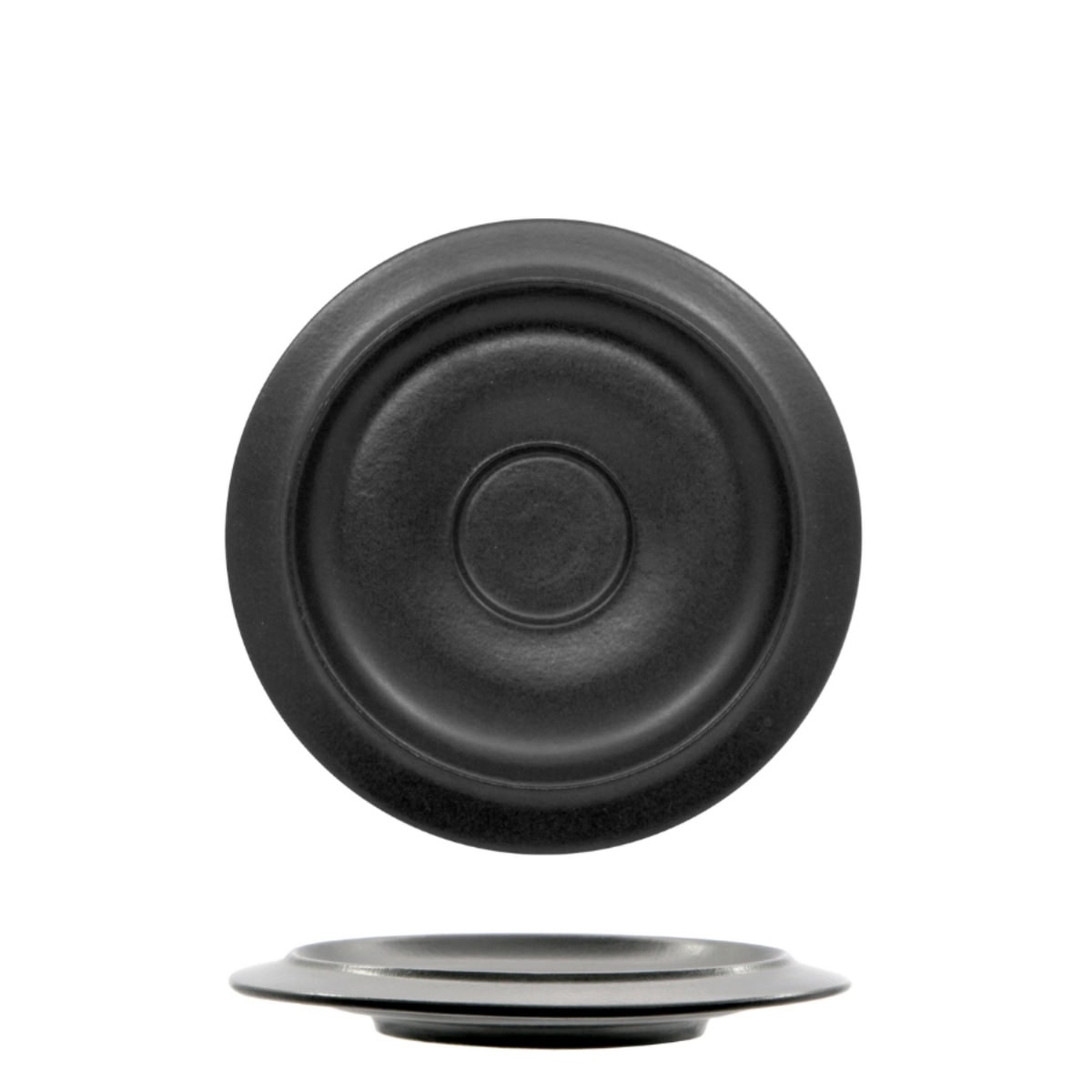 Piattino per tazza espresso kama nero opaco cm.12